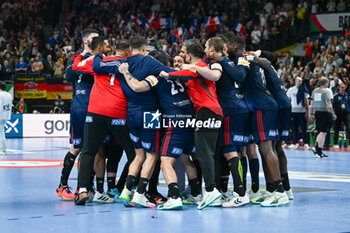 2024-01-16 - Happiness of France after win the Men’s EHF Euro 2024 match between France vs. Germany at the Mercedes-Benz Arena in Berlin, Germany - MEN'S EHF EURO 2024 - FRANCE VS GERMANY - HANDBALL - OTHER SPORTS