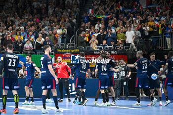 2024-01-16 - Happiness of France after win the Men’s EHF Euro 2024 match between France vs. Germany at the Mercedes-Benz Arena in Berlin, Germany - MEN'S EHF EURO 2024 - FRANCE VS GERMANY - HANDBALL - OTHER SPORTS