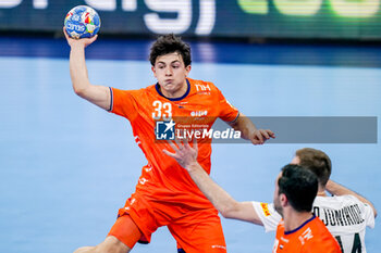 2024-01-11 - Thomas Houtepen of The Netherlands during the Men's EHF Euro 2024, Group E football match between Netherlands and Georgia on January 11, 2024 at SAPP Arena in Mannheim, Germany - HANDBALL - MEN'S EHF EURO 2024 - NETHERLANDS V GEORGIA - HANDBALL - OTHER SPORTS