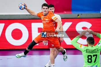 2024-01-11 - Kaj Geenen of The Netherlands during the Men's EHF Euro 2024, Group E football match between Netherlands and Georgia on January 11, 2024 at SAPP Arena in Mannheim, Germany - HANDBALL - MEN'S EHF EURO 2024 - NETHERLANDS V GEORGIA - HANDBALL - OTHER SPORTS