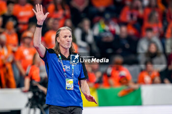 2024-01-11 - Coach Staffan Olsson of The Netherlands during the Men's EHF Euro 2024, Group E football match between Netherlands and Georgia on January 11, 2024 at SAPP Arena in Mannheim, Germany - HANDBALL - MEN'S EHF EURO 2024 - NETHERLANDS V GEORGIA - HANDBALL - OTHER SPORTS