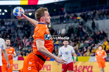 2024-01-11 - Alec Smit of The Netherlands during the Men's EHF Euro 2024, Group E football match between Netherlands and Georgia on January 11, 2024 at SAPP Arena in Mannheim, Germany - HANDBALL - MEN'S EHF EURO 2024 - NETHERLANDS V GEORGIA - HANDBALL - OTHER SPORTS