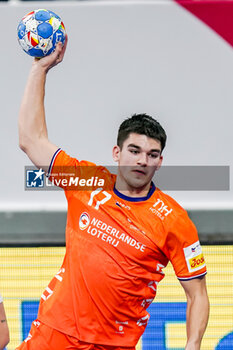 2024-01-11 - Kaj Geenen of The Netherlands during the Men's EHF Euro 2024, Group E football match between Netherlands and Georgia on January 11, 2024 at SAPP Arena in Mannheim, Germany - HANDBALL - MEN'S EHF EURO 2024 - NETHERLANDS V GEORGIA - HANDBALL - OTHER SPORTS