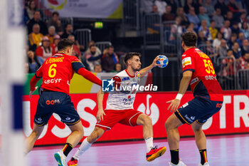 2024-01-12 - Ivan Martinovic of Croatia during the Men's EHF Euro 2024, Group B handball match between Spain and Croatia on January 12, 2024 at SAP-Arena in Mannheim, Germany - HANDBALL - MEN'S EHF EURO 2024 - SPAIN V CROATIA - HANDBALL - OTHER SPORTS