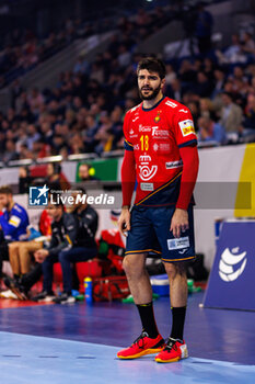 2024-01-12 - Imanol Garciandia Alustiza of Spain during the Men's EHF Euro 2024, Group B handball match between Spain and Croatia on January 12, 2024 at SAP-Arena in Mannheim, Germany - HANDBALL - MEN'S EHF EURO 2024 - SPAIN V CROATIA - HANDBALL - OTHER SPORTS