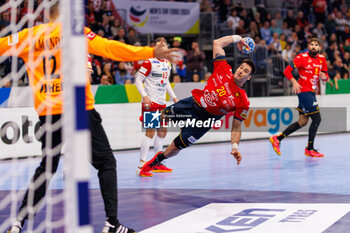 2024-01-12 - Abel Serdio Guntín of Spain during the Men's EHF Euro 2024, Group B handball match between Spain and Croatia on January 12, 2024 at SAP-Arena in Mannheim, Germany - HANDBALL - MEN'S EHF EURO 2024 - SPAIN V CROATIA - HANDBALL - OTHER SPORTS