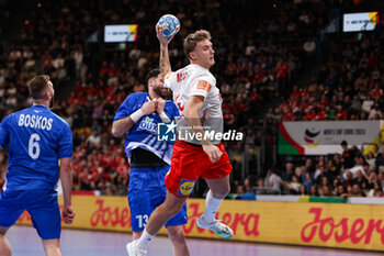 2024-01-13 - Emil Wernsdorf Madsen of Denmark during the Men's Euro 2024, Group F handball match between Greece and Denmark on January 13, 2024 at Olympiahalle in Munich, Germany - HANDBALL - MEN'S EHF EURO 2024 - GREECE V DENMARK - HANDBALL - OTHER SPORTS