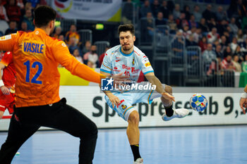2024-01-14 - Alex Dujshebaev Dovichebaeva of Spain during the Men's Euro 2024, Group B handball match between Romania and Spain on January 14, 2024 at SAP-Arena in Mannheim, Germany - HANDBALL - MEN'S EHF EURO 2024 - ROMANIA V SPAIN - HANDBALL - OTHER SPORTS