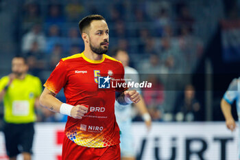 2024-01-14 - Ionut Nistor Ionita of Romania during the Men's Euro 2024, Group B handball match between Romania and Spain on January 14, 2024 at SAP-Arena in Mannheim, Germany - HANDBALL - MEN'S EHF EURO 2024 - ROMANIA V SPAIN - HANDBALL - OTHER SPORTS