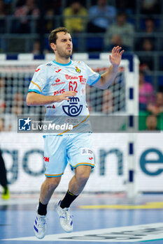 2024-01-14 - Kauldi Odriozola Yeregui of Spain during the Men's Euro 2024, Group B handball match between Romania and Spain on January 14, 2024 at SAP-Arena in Mannheim, Germany - HANDBALL - MEN'S EHF EURO 2024 - ROMANIA V SPAIN - HANDBALL - OTHER SPORTS