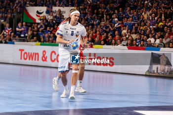 2024-01-14 - Bjarki Mar Elisson of Iceland during the Men's Euro 2024, Group C handball match between Montenegro and Iceland on January 14, 2024 at Olympiahalle in Munich, Germany - HANDBALL - MEN'S EHF EURO 2024 - MONTENEGRO V ICELAND - HANDBALL - OTHER SPORTS