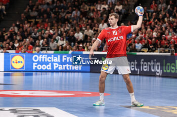 2024-01-15 - Mathias Gidsel of Denmark during the Men's Euro 2024, Group F handball match between Denmark and Portugal on January 15, 2024 at Olympiahalle in Munich, Germany - HANDBALL - MEN'S EHF EURO 2024 - DENMARK V PORTUGAL - HANDBALL - OTHER SPORTS