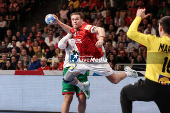 2024-01-15 - Simon Bogetoft Pytlick of Denmark during the Men's Euro 2024, Group F handball match between Denmark and Portugal on January 15, 2024 at Olympiahalle in Munich, Germany - HANDBALL - MEN'S EHF EURO 2024 - DENMARK V PORTUGAL - HANDBALL - OTHER SPORTS