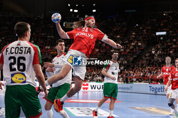 2024-01-15 - Mikkel Hansen of Denmark during the Men's Euro 2024, Group F handball match between Denmark and Portugal on January 15, 2024 at Olympiahalle in Munich, Germany - HANDBALL - MEN'S EHF EURO 2024 - DENMARK V PORTUGAL - HANDBALL - OTHER SPORTS