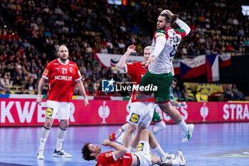 2024-01-15 - Luis Frade of Portugal during the Men's Euro 2024, Group F handball match between Denmark and Portugal on January 15, 2024 at Olympiahalle in Munich, Germany - HANDBALL - MEN'S EHF EURO 2024 - DENMARK V PORTUGAL - HANDBALL - OTHER SPORTS