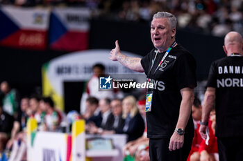 2024-01-15 - Coach Nikolaj Jacobsen of Denmark during the Men's Euro 2024, Group F handball match between Denmark and Portugal on January 15, 2024 at Olympiahalle in Munich, Germany - HANDBALL - MEN'S EHF EURO 2024 - DENMARK V PORTUGAL - HANDBALL - OTHER SPORTS