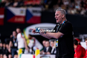 2024-01-15 - Coach Nikolaj Jacobsen of Denmark during the Men's Euro 2024, Group F handball match between Denmark and Portugal on January 15, 2024 at Olympiahalle in Munich, Germany - HANDBALL - MEN'S EHF EURO 2024 - DENMARK V PORTUGAL - HANDBALL - OTHER SPORTS