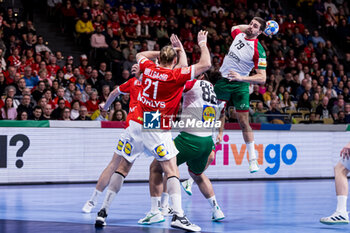2024-01-15 - Martim Costa of Portugal during the Men's Euro 2024, Group F handball match between Denmark and Portugal on January 15, 2024 at Olympiahalle in Munich, Germany - HANDBALL - MEN'S EHF EURO 2024 - DENMARK V PORTUGAL - HANDBALL - OTHER SPORTS