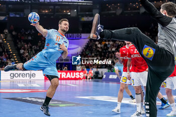 2024-01-17 - Dani Baijens of The Netherlands during the Men's EHF Euro 2024, Group E handball match between Denmark and Netherlands on January 17, 2024 at Barclays Arena in Hamburg, Germany - HANDBALL - MEN'S EHF EURO 2024 - DENMARK V NETHERLANDS - HANDBALL - OTHER SPORTS