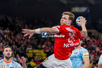 2024-01-17 - Lukas Lindhard Jorgensen of Denmark during the Men's EHF Euro 2024, Group E handball match between Denmark and Netherlands on January 17, 2024 at Barclays Arena in Hamburg, Germany - HANDBALL - MEN'S EHF EURO 2024 - DENMARK V NETHERLANDS - HANDBALL - OTHER SPORTS