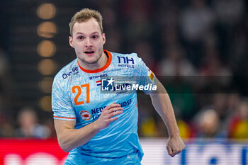 2024-01-17 - Alec Smit of The Netherlands during the Men's EHF Euro 2024, Group E handball match between Denmark and Netherlands on January 17, 2024 at Barclays Arena in Hamburg, Germany - HANDBALL - MEN'S EHF EURO 2024 - DENMARK V NETHERLANDS - HANDBALL - OTHER SPORTS