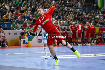 2024-01-18 - 7mt. throw Dominik Mathe (Hungary) during the Men’s EHF Euro 2024 match between Hungary vs.Austria at the Lanxess Arena in Berlin, Cologne - MEN'S EHF EURO 2024 - HUNGARY VS AUSTRIA - HANDBALL - OTHER SPORTS