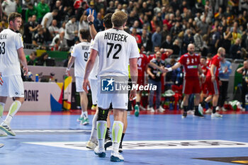 2024-01-18 - 2 minutes suspension for Lukas Hutecek (Austria) during the Men’s EHF Euro 2024 match between Hungary vs.Austria at the Lanxess Arena in Berlin, Cologne - MEN'S EHF EURO 2024 - HUNGARY VS AUSTRIA - HANDBALL - OTHER SPORTS