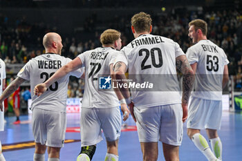 2024-01-18 - Happiness of Austria after the end of the Men’s EHF Euro 2024 match between Hungary vs.Austria at the Lanxess Arena in Berlin, Cologne - MEN'S EHF EURO 2024 - HUNGARY VS AUSTRIA - HANDBALL - OTHER SPORTS
