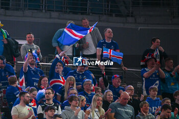 2024-01-18 - iceland supporters during the Men’s EHF Euro 2024 match between Germany vs. Iceland at the Lanxess Arena in Berlin, Cologne - MEN'S EHF EURO 2024 - GERMANY VS ICELAND - HANDBALL - OTHER SPORTS