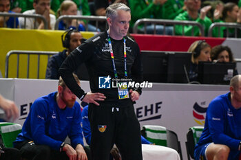 2024-01-18 - Head coach Snorri Steinn Guojonsson (Iceland) shows his disappointment during the Men’s EHF Euro 2024 match between Germany vs. Iceland at the Lanxess Arena in Berlin, Cologne - MEN'S EHF EURO 2024 - GERMANY VS ICELAND - HANDBALL - OTHER SPORTS