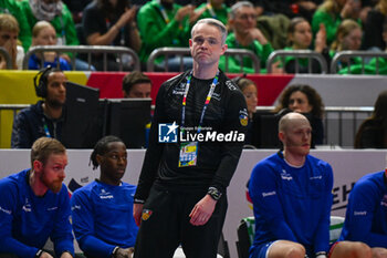 2024-01-18 - Head coach Snorri Steinn Guojonsson (Iceland) shows his disappointment during the Men’s EHF Euro 2024 match between Germany vs. Iceland at the Lanxess Arena in Berlin, Cologne - MEN'S EHF EURO 2024 - GERMANY VS ICELAND - HANDBALL - OTHER SPORTS