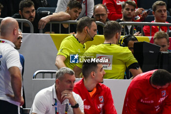 2024-01-18 - Referee at Video Replay during the Men’s EHF Euro 2024 match between France vs. Croatia at the Lanxess Arena in Berlin, Cologne - MEN'S EHF EURO 2024 - FRANCE VS CROATIA - HANDBALL - OTHER SPORTS