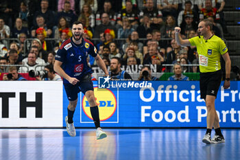 2024-01-18 - Happiness of Nedim Remili (France) after scores a goal during the Men’s EHF Euro 2024 match between France vs. Croatia at the Lanxess Arena in Berlin, Cologne - MEN'S EHF EURO 2024 - FRANCE VS CROATIA - HANDBALL - OTHER SPORTS
