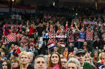 2024-01-18 - Croatia supporters during the Men’s EHF Euro 2024 match between France vs. Croatia at the Lanxess Arena in Berlin, Cologne - MEN'S EHF EURO 2024 - FRANCE VS CROATIA - HANDBALL - OTHER SPORTS