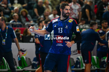 2024-01-18 - Happiness of Nikola Karabatic (France) after scores a goal during the Men’s EHF Euro 2024 match between France vs. Croatia at the Lanxess Arena in Berlin, Cologne - MEN'S EHF EURO 2024 - FRANCE VS CROATIA - HANDBALL - OTHER SPORTS
