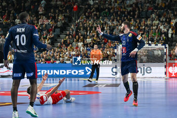 2024-01-18 - Ludovic Fabregas (France) shows his disappointment with the referee during the Men’s EHF Euro 2024 match between France vs. Croatia at the Lanxess Arena in Berlin, Cologne - MEN'S EHF EURO 2024 - FRANCE VS CROATIA - HANDBALL - OTHER SPORTS