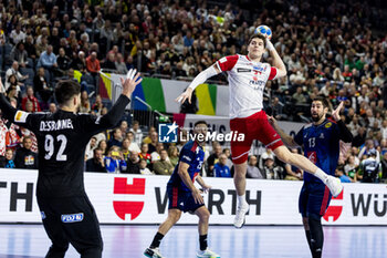 2024-01-18 - Luka Lovre Klarica of Croatia during the Men's EHF Euro 2024, Main Round, handball match between France and Croatia on January 18, 2024 at Lanxess-Arena in Cologne, Germany - HANDBALL - MEN'S EHF EURO 2024 - FRANCE V CROATIA - HANDBALL - OTHER SPORTS
