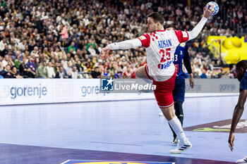 2024-01-18 - Tomislav Kusan of Croatia during the Men's EHF Euro 2024, Main Round, handball match between France and Croatia on January 18, 2024 at Lanxess-Arena in Cologne, Germany - HANDBALL - MEN'S EHF EURO 2024 - FRANCE V CROATIA - HANDBALL - OTHER SPORTS