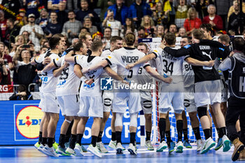 2024-01-18 - Germany players celebrate during the Men's EHF Euro 2024, Main Round, handball match between Germany and Iceland on January 18, 2024 at Lanxess-Arena in Cologne, Germany - HANDBALL - MEN'S EHF EURO 2024 - GERMANY V ICELAND - HANDBALL - OTHER SPORTS