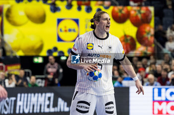 2024-01-18 - Juri Knorr of Germany during the Men's EHF Euro 2024, Main Round, handball match between Germany and Iceland on January 18, 2024 at Lanxess-Arena in Cologne, Germany - HANDBALL - MEN'S EHF EURO 2024 - GERMANY V ICELAND - HANDBALL - OTHER SPORTS