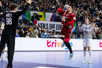 2024-01-18 - Bence Banhidi of Hungary during the Men's EHF Euro 2024, Main Round, handball match between Hungary and Austria on January 18, 2024 at Lanxess-Arena in Cologne, Germany - HANDBALL - MEN'S EHF EURO 2024 - HUNGARY V AUSTRIA - HANDBALL - OTHER SPORTS
