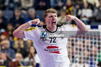2024-01-18 - Lukas Hutecek of Austria during the Men's EHF Euro 2024, Main Round, handball match between Hungary and Austria on January 18, 2024 at Lanxess-Arena in Cologne, Germany - HANDBALL - MEN'S EHF EURO 2024 - HUNGARY V AUSTRIA - HANDBALL - OTHER SPORTS
