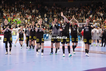 2024-01-20 - Germany players at full time during the Men's EHF Euro 2024, Main Round, handball match between Germany and Austria on January 20, 2024 at Lanxess-Arena in Cologne, Germany - HANDBALL - MEN'S EHF EURO 2024 - GERMANY V AUSTRIA - HANDBALL - OTHER SPORTS