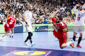 2024-01-22 - Tobias Wagner of Austria during the Men's EHF Euro 2024, Main Round, handball match between France and Austria on January 22, 2024 at Lanxess-Arena in Cologne, Germany - HANDBALL - MEN'S EHF EURO 2024 - FRANCE V AUSTRIA - HANDBALL - OTHER SPORTS