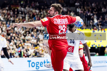 2024-01-22 - Lukas Schweighofer of Austria during the Men's EHF Euro 2024, Main Round, handball match between France and Austria on January 22, 2024 at Lanxess-Arena in Cologne, Germany - HANDBALL - MEN'S EHF EURO 2024 - FRANCE V AUSTRIA - HANDBALL - OTHER SPORTS