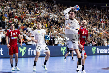 2024-01-22 - Jannik Kohlbacher of Germany during the Men's EHF Euro 2024, Main Round, handball match between Germany and Hungary on January 22, 2024 at Lanxess-Arena in Cologne, Germany - HANDBALL - MEN'S EHF EURO 2024 - GERMANY V HUNGARY - HANDBALL - OTHER SPORTS