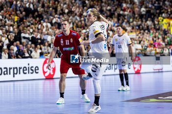 2024-01-22 - Juri Knorr of Germany during the Men's EHF Euro 2024, Main Round, handball match between Germany and Hungary on January 22, 2024 at Lanxess-Arena in Cologne, Germany - HANDBALL - MEN'S EHF EURO 2024 - GERMANY V HUNGARY - HANDBALL - OTHER SPORTS
