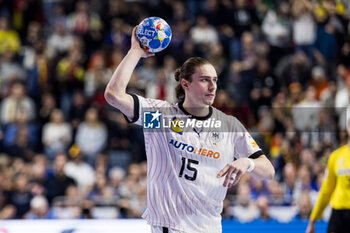 2024-01-22 - Juri Knorr of Germany during the Men's EHF Euro 2024, Main Round, handball match between Germany and Hungary on January 22, 2024 at Lanxess-Arena in Cologne, Germany - HANDBALL - MEN'S EHF EURO 2024 - GERMANY V HUNGARY - HANDBALL - OTHER SPORTS