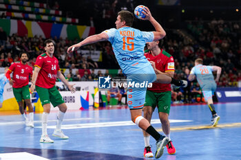 2024-01-23 - Lars Kooij of The Netherlands during the Men's EHF Euro 2024, Main Round, handball match between Netherlands and Portugal on January 23, 2024 at Barclays Arena in Hamburg, Germany - HANDBALL - MEN'S EHF EURO 2024 - NETHERLANDS V PORTUGAL - HANDBALL - OTHER SPORTS