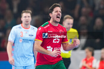 2024-01-23 - Antonio Areia of Portugal during the Men's EHF Euro 2024, Main Round, handball match between Netherlands and Portugal on January 23, 2024 at Barclays Arena in Hamburg, Germany - HANDBALL - MEN'S EHF EURO 2024 - NETHERLANDS V PORTUGAL - HANDBALL - OTHER SPORTS